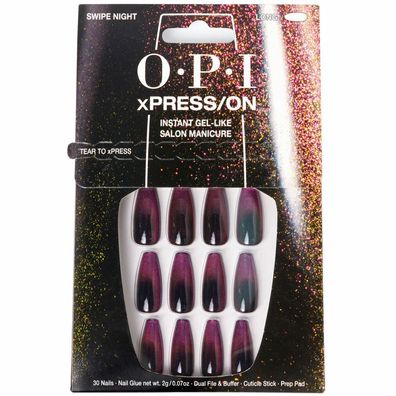 OPI xPRESS/ON Künstliche Nägel, #Swipe Night Nagellack 30 Stück