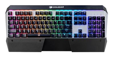 COUGAR Gaming Attack X3 RGB Tastatur USB QWERTZ Deutsch Schwarz - Silber (37ATRM1MB.0