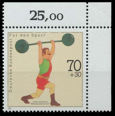 BRD 1991 Nr 1499 postfrisch ECKE-ORE S763262