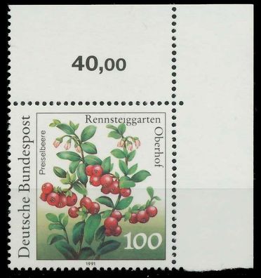 BRD BUND 1991 Nr 1508 ndgz postfrisch ECKE-ORE X85D4D2