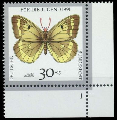 BRD 1991 Nr 1512 postfrisch Formnummer 1 X85D54E