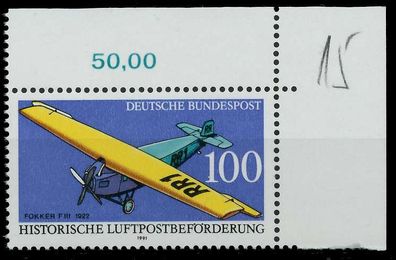BRD 1991 Nr 1524 postfrisch ECKE-ORE X85D702