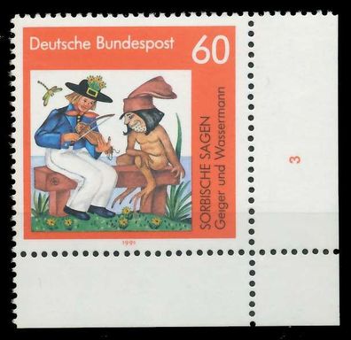 BRD 1991 Nr 1576 postfrisch Formnummer 3 X85ED16
