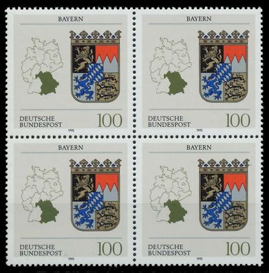BRD 1992 Nr 1587 postfrisch Viererblock ECKE-OLI X85EF26
