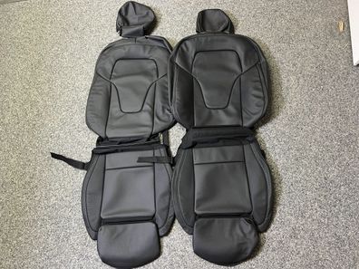 2 X Mercedes-Benz V-Klasse/Vito W447 Sitzbezug Komplett Kunstleder Schwarz NEU