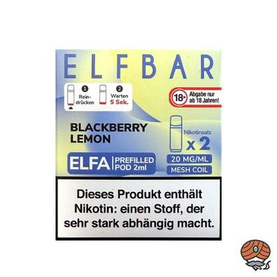 ELFBAR ELFA POD Blackberry Lemon 20mg/ml Nikotin à 2 Pods
