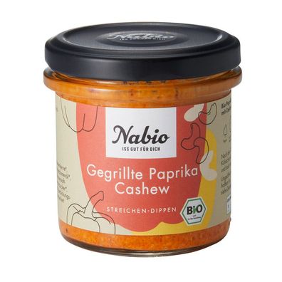 3x Nabio Nabio Mediterraner Aufstrich Gegrillte Paprika Cashew 135g