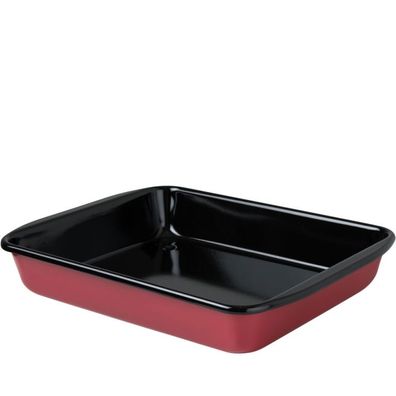 RIESS Vierkantpfanne 33x42x7cm rot Emaille