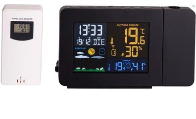 Wetterstation mit LED-Projektion