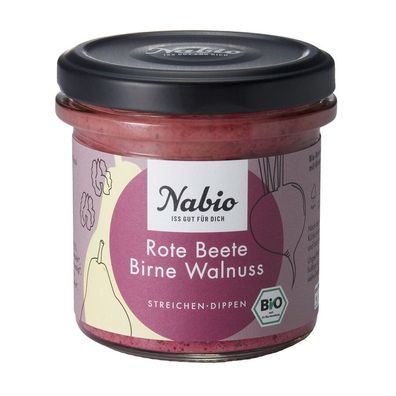 3x Nabio Nabio Mediterraner Aufstrich Rote Beete Birne Walnuss 135g