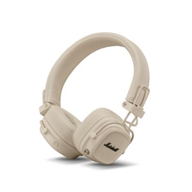 Marshall Major V Bluetooth-Kopfhörer, 100 Stunden Wiedergabezeit – Creme