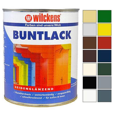 Wilckens Buntlack Seidenglaenzend 2.5 LTR Innen Aussen Kunstharzlack Decklack