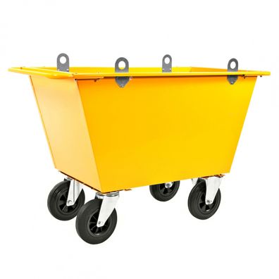 Kongamek Abfallwagen mit Hebeoesen 1390x740x870mm Gummibereifung und 400l Volumen