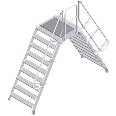 Zarges Überstieg 60EUR 1000mm Stufenbreite 9 Stufen