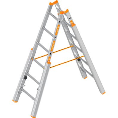 Layher Topic 1061 Treppenstehleiter 2x6 Sprossen