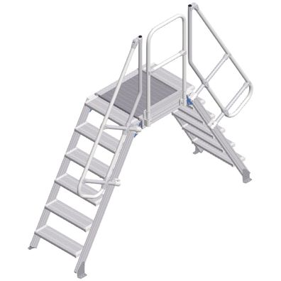 Zarges Überstieg 60EUR 600mm Stufenbreite 6 Stufen