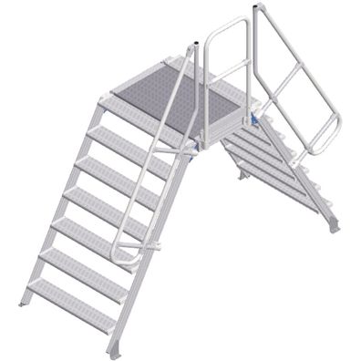 Zarges Überstieg 60EUR 1000mm Stufenbreite 7 Stufen