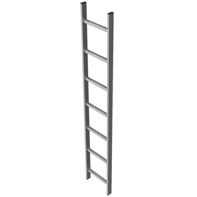 Zarges Schachtleiter 400mm lichte Breite 14 Sprossen Stahl verzinkt