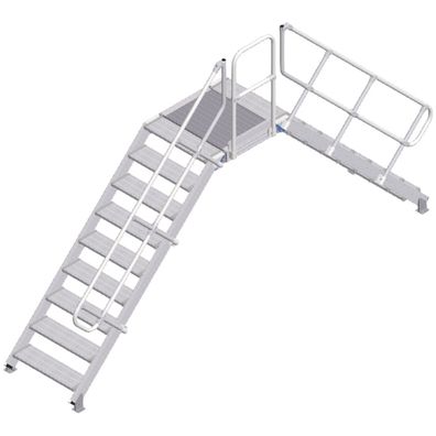 Zarges Überstieg 45EUR 800mm Stufenbreite 9 Stufen