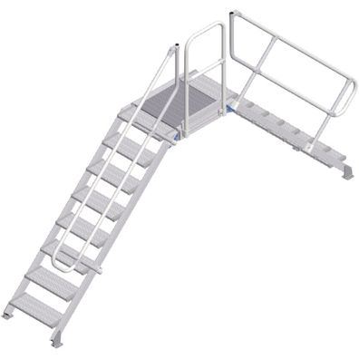 Zarges Überstieg 45EUR 600mm Stufenbreite 8 Stufen