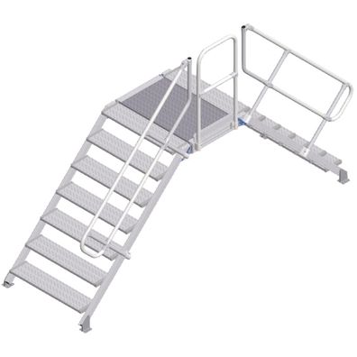 Zarges Überstieg 45EUR 1000mm Stufenbreite 7 Stufen