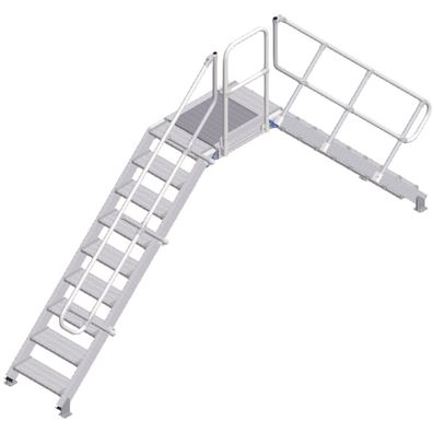 Zarges Überstieg 45EUR 600mm Stufenbreite 9 Stufen