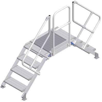 Zarges Überstieg 45EUR 600mm Stufenbreite 4 Stufen
