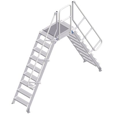 Zarges Überstieg 60EUR 600mm Stufenbreite 9 Stufen
