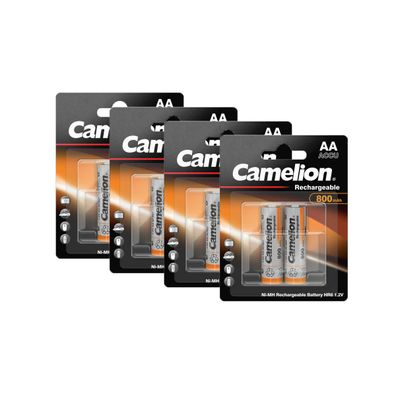 8 Stück Camelion 800mAh NiMh Akku Accu AA Mignon HR6 1,2V Schnurlos Telefon