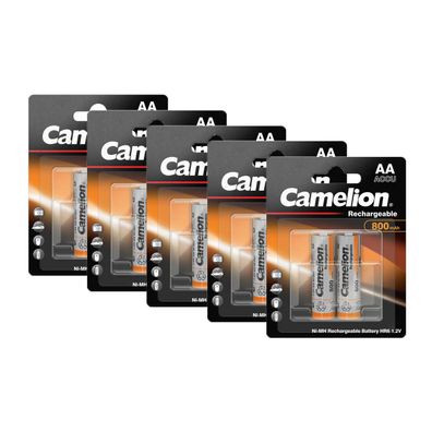 10 Stück Camelion 800mAh NiMh Akku Accu AA Mignon HR6 1,2V Schnurlos Telefon