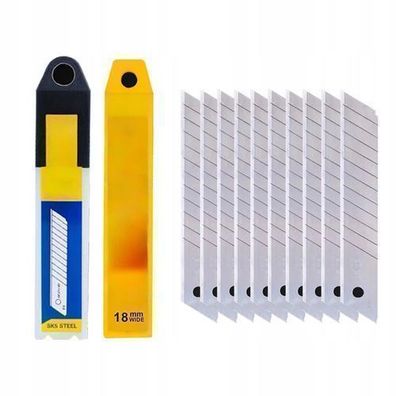 Rosfix Ersatzklingen 18 mm – 10 Stück | 100x18x0,5 mm für Cuttermesser