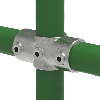 Rohrverbinder | Kreuzstück durchgehend | 119T21 | 21,3 mm | 1/2" | Feuerverzinkt u
