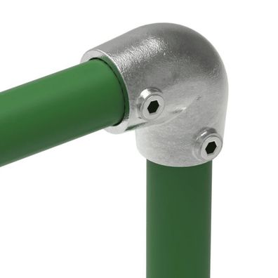 Rohrverbinder | Bogen 90° verstellbar 0-11° | 154B34 | 33,7 mm | 1" | Feuerverzinkt