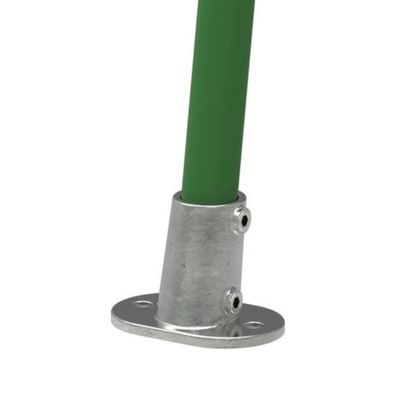 Rohrverbinder | Fußplatte oval 3-11° Neigung | 152B34 | 33,7 mm | 1" | Feuerverzinkt