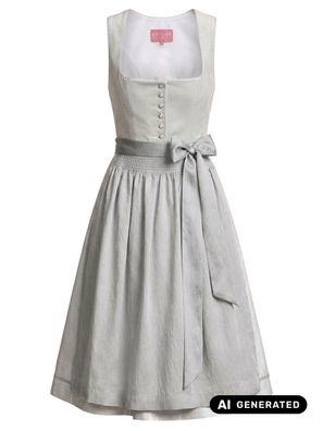 Dirndl Myrella 60cm Länge hellgrau