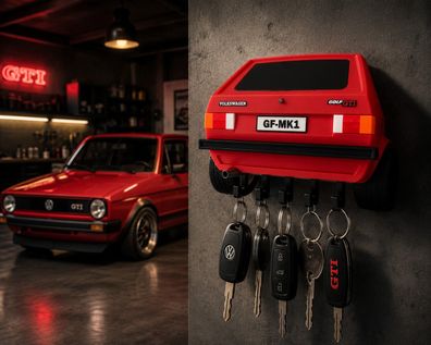 VW Golf GTI MK1 Schlüsselhalter - Kultiger Blickfang für echte GTI-Fans