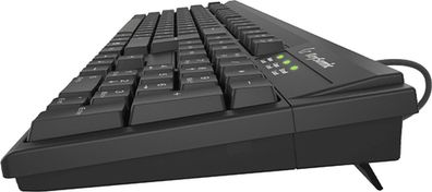 KeySonic KSK-8008U-IP Full-Size USB Tastatur, Wasserfest nach IPX7, schwarz, Volle Gr