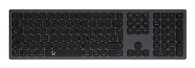 KeySonic KSK-8023BTRF (DE), Full-Size Aluminium Tastatur, Bluetooth® & RF, für Window