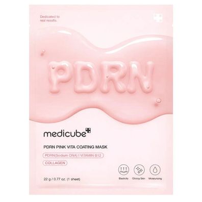 Medicube - PDRN Pink Vita Beschichtungsmaske, 22 g, 1 Stück