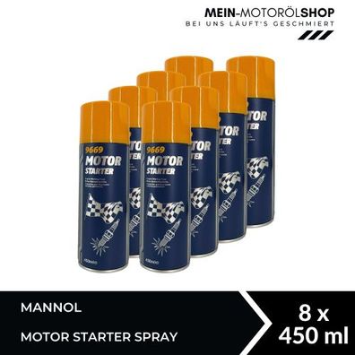 Mannol Motor Starter Spray 8x450 ML