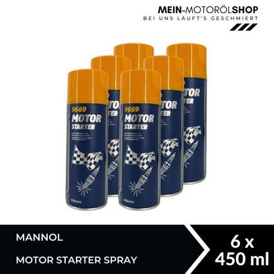 Mannol Motor Starter Spray 6x450 ML