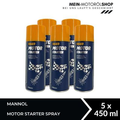 Mannol Motor Starter Spray 5x450 ML