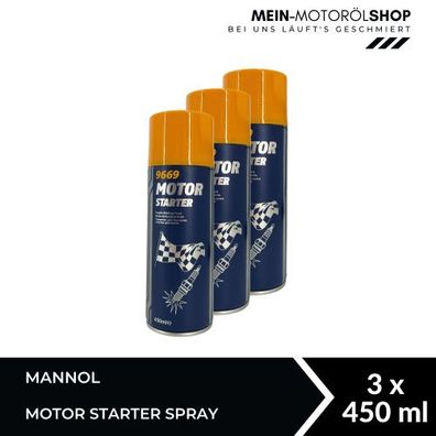 Mannol Motor Starter Spray 3x450 ML