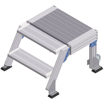 Zarges Treppenpodest 60EUR 600mm Stufenbreite 2 Stufen