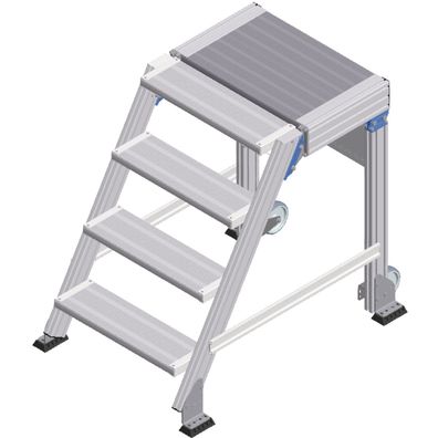 Zarges Treppenpodest 60EUR 600mm Stufenbreite 4 Stufen