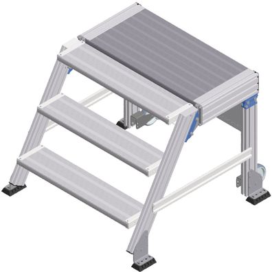 Zarges Treppenpodest 60EUR 800mm Stufenbreite 3 Stufen