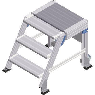 Zarges Treppenpodest 60EUR 600mm Stufenbreite 3 Stufen