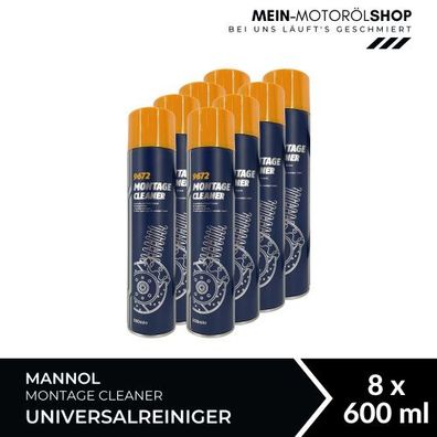 Mannol Montage Cleaner / Bremsenreiniger / Universalreiniger 8x600 ML