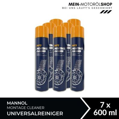 Mannol Montage Cleaner / Bremsenreiniger / Universalreiniger 7x600 ML