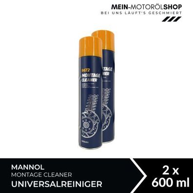 Mannol Montage Cleaner / Bremsenreiniger / Universalreiniger 2x600 ML